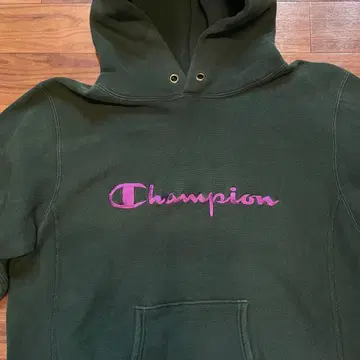 Champion 다크 그린 후드티