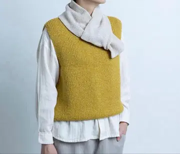 나카가와 마사시치 상점 사슴 무늬 편직 워셔블 머플러