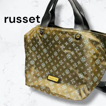 러셋 꽃무늬 올 패턴 브라운 숄더백 핸드백 2way