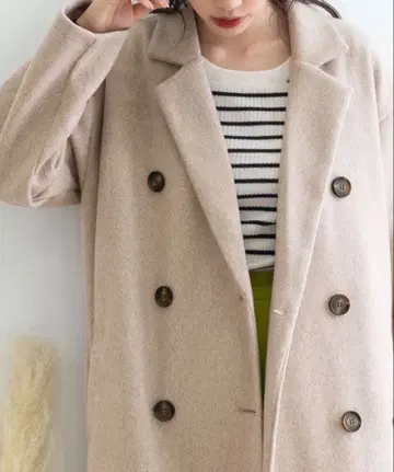 [ 미사용 새상품 ] Newlyme 페이크 울 체스터 코트