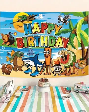 이탈리안 레인 로트 툰툰툰 사푸르 생일 태피스트리