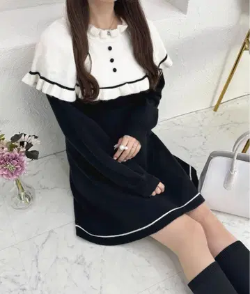 apres jour(아프레 주르) 니트 미니 원피스