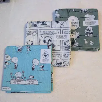 카와베 스누피 75주년 빈티지 패턴 반다나 세트 런치프