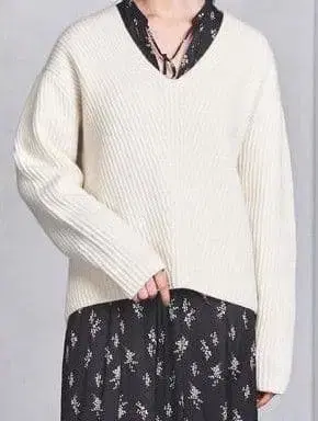 UNITED ARROWS UWSC 골지 V넥 니트