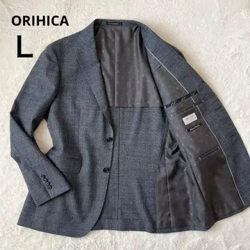 새상품급 오리히카 솔로텍스 체크 테일러드 자켓 세탁 가능 L