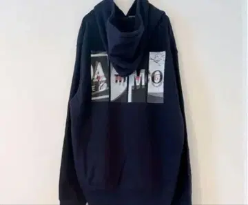 ammo 그래픽 프린트 후드 부착 맨투맨