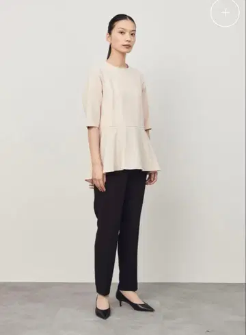 소주 페플럼 튜닉 블라우스 핑크 L