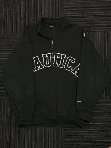 NAUTICA 그린 맨투맨 하프 지퍼