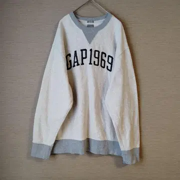 GAP 1969 빅 로고 자수 맨투맨 트레이닝복 M