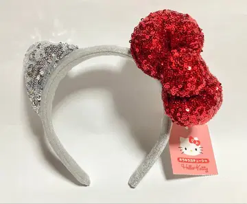 반짝반짝 머리띠 헬로키티 레드