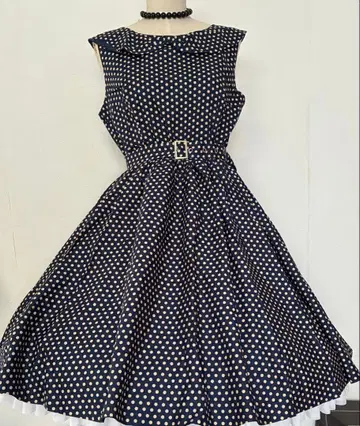 L 사이즈 50's 새상품 원피스 스커트 올디스 로큰롤 50년대
