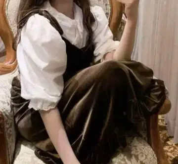 Treat Urself 벨로아 리본 원피스 트리트유어셀프