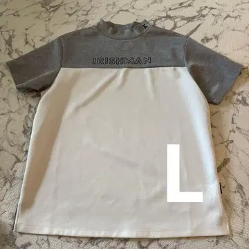 IRISHMAN 하이넥 셔츠 그레이/화이트 [ 거의 미사용 ]