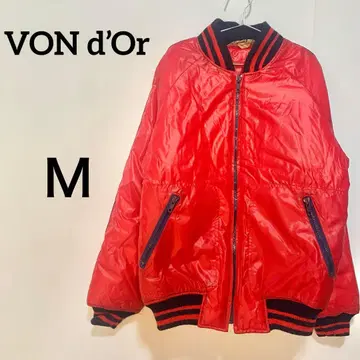 VON d'Or 나일론 바시티 자켓 레드 x 네이비 빈티지