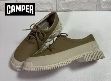 [ 새상품급 ] 캠퍼 PIX 가죽 통굽 베이지 37 23.5cm