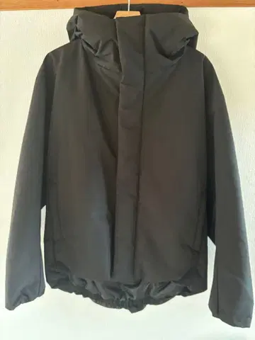 무인양품 워셔블 솜 후드 자켓 블랙 L 사이즈