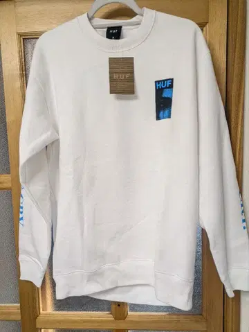 HUF 화이트 크루넥 맨투맨