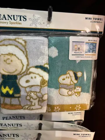 USJ 한정판 스누피 찰리 브라운 미니 타월