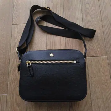 랄프 로렌 숄더백 블랙 로고 마크 포멀