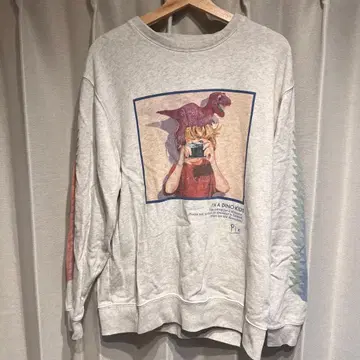 구제 의류 Pik 맨투맨 프리 사이즈 I'm a dino kids