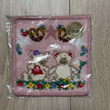 [ 미사용 새상품 ] 페이퍼 리베 & 릴리 쁘띠 핑크 손수건 FEILER