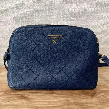 네이비 퀼팅 숄더백