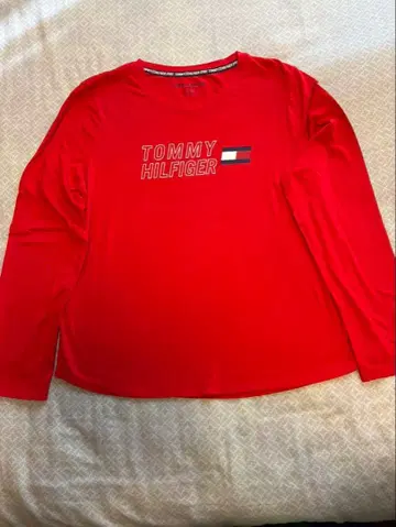 TOMMY HILFIGER 긴팔 티셔츠 XL 레드