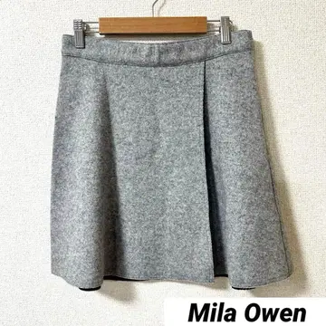 미라 오웬 사이즈 1 플레어 미니 스커트 울