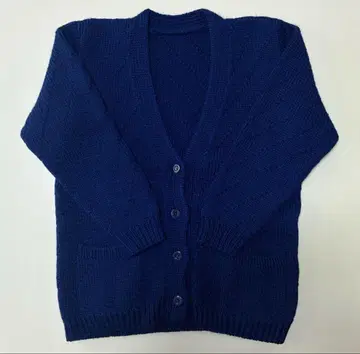 핸드메이드 니트 가디건 블루 울 100% 가격 인하 불가