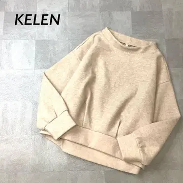 새상품급 KELEN 보틀넥 맨투맨 긴팔 베이지