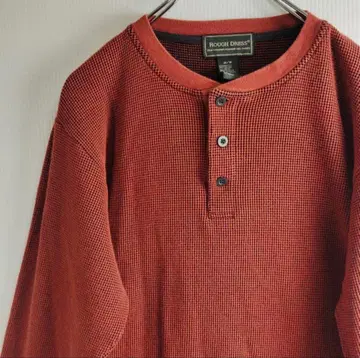 ROUGH DRESS 헨리넥 긴팔 셔츠 오렌지