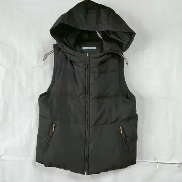 M.deux 후드 부착 다운 베스트 아우터 무지 심플 블랙 사이즈 1