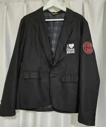 아이 러브 다크사이드 스타 워즈 테일러드 자켓 블랙