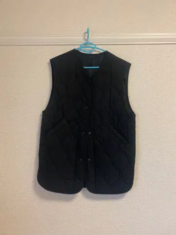 블랙 퀼팅 다운 베스트 M