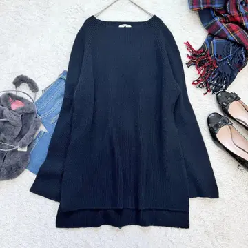 갤러리 바이 니트 스웨터 울 캐시미어 튜닉 사이즈 S