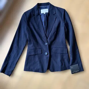 BANANA REPUBLIC 네이비 스트라이프 테일러드 자켓 O