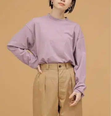 나노 유니버스 LB.03/피그먼트 다이 롱 슬리브 T셔츠 라벤더