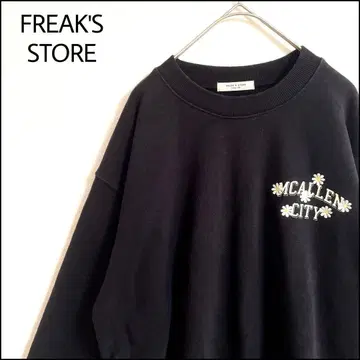 FREAK'S STORE 맨투맨 블랙 오버 사이즈