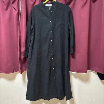 블랙 원피스 as know as plus 새상품 백 플리츠