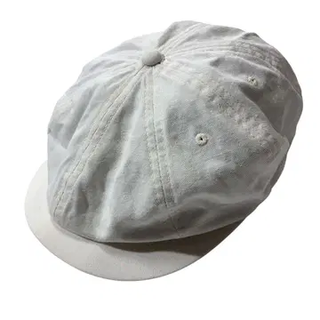 H.W.DOG&CO 코튼 린넨 헌팅 캡 38 화이트 8패널