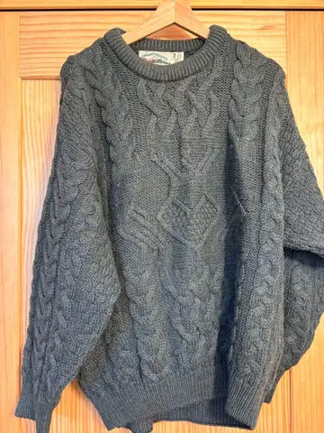 아란 니트 그린 L 사이즈