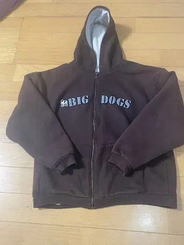 BIG DOGS 후드 부착 후드티 브라운
