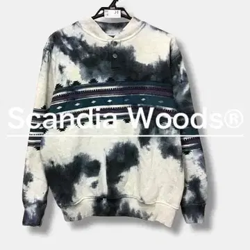 USA 구제 의류 헨리넥 타이다이 염색 스웨트 셔츠 ME14-191