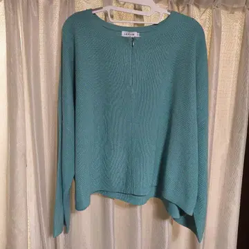 [ 택 포함 ] LEPSIM 민트 그린 지퍼 긴팔 스웨터 프리 사이즈