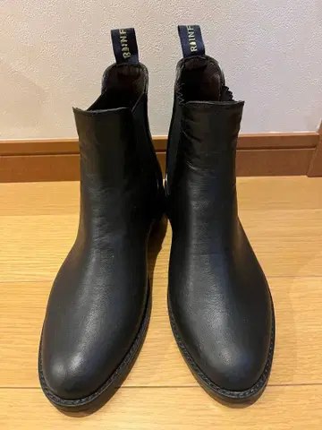 블랙 가죽 사이드 고어 부츠 L 사이즈