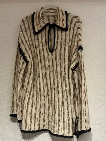 Ameri HAND STITCH STRIPE KNIT TOP