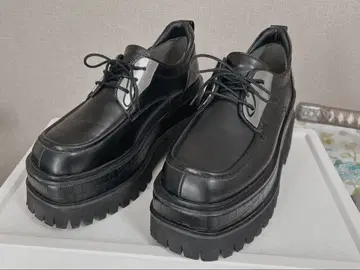 HARE 메탈 레이스업 슈즈 블랙 L 사이즈