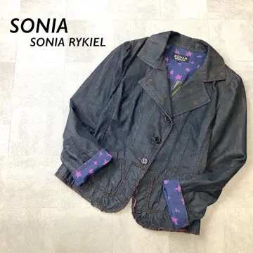 SONIA SONIA RYKIEL 블랙 데님 디자인 자켓