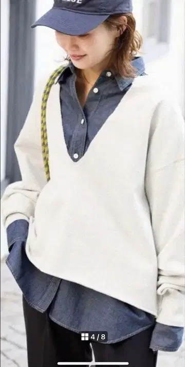 SLOBE IEMA V넥 맨투맨 풀오버