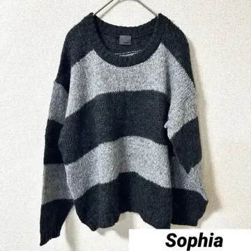 소피아 M 보더 니트 얇은 소재 여성용 상의 돌려입기